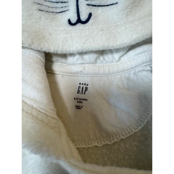 BABY GAP Baby Outerwear/coat/Bunting, 6-12 mos; White & Pink Cat head w/ ears! - Picture 8 of 9